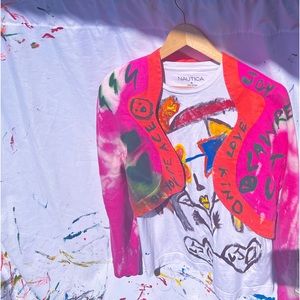 Super cute cropped linen jacket